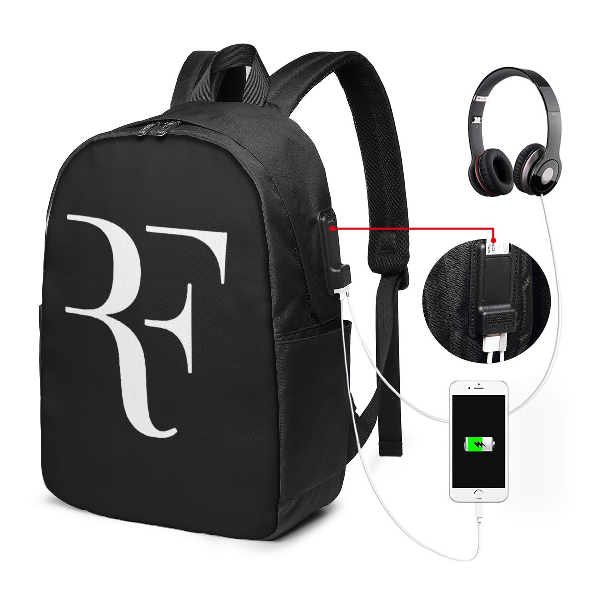 Wall Sticker - Zaino Roger Federer, borsa da viaggio