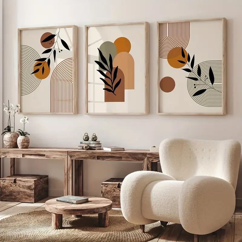 Abstract Canvas Set - Set di 3 Poster Geometrici Astratti