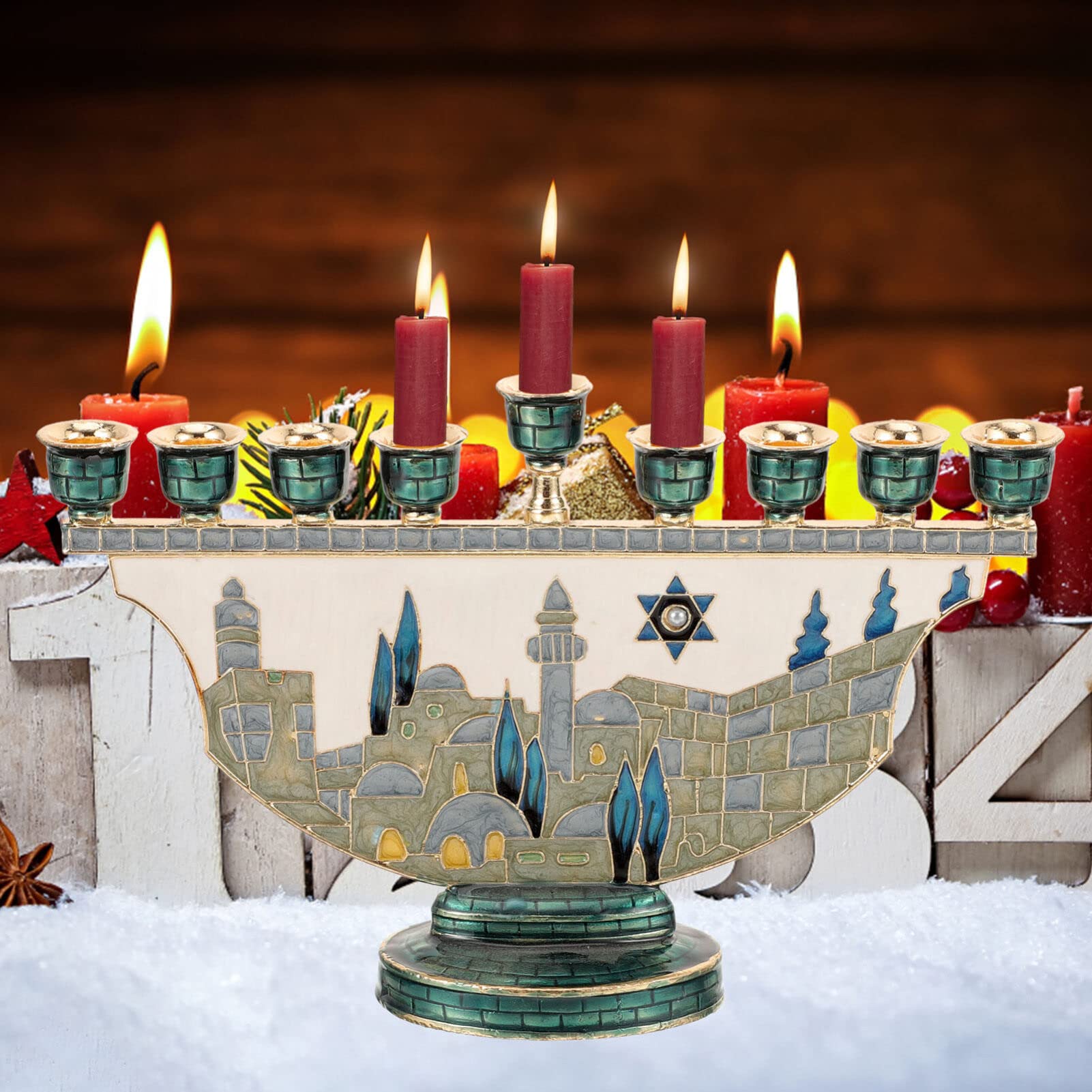 Menorah di Gerusalemme, Portac - Candle Holder Decor recensione e prezzo